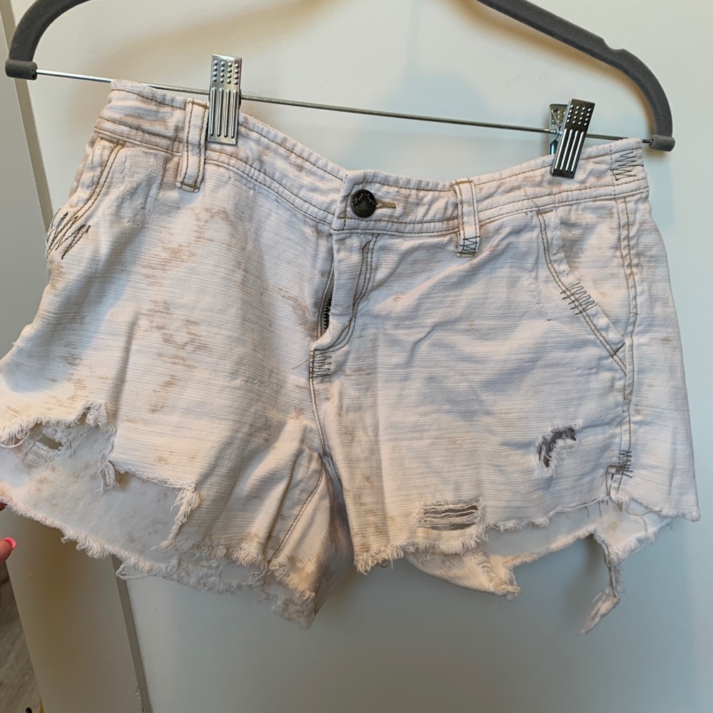 Cream denim free people shorts!